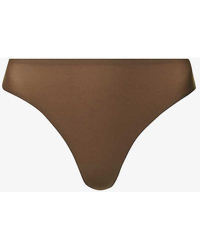 Chantelle Soft Stretch High-rise Stretch-woven Thong - Natural