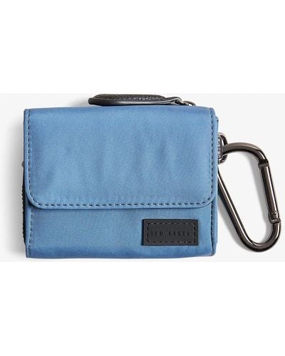 Ted Baker Dans Recycled-polyester Clip-on Wallet - Blue