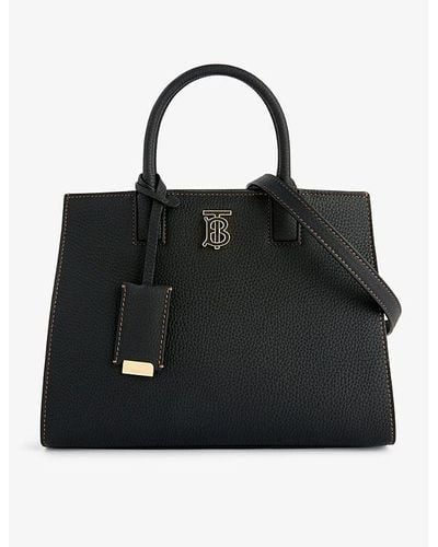 Burberry Frances Mini Leather Top-handle Bag - Black