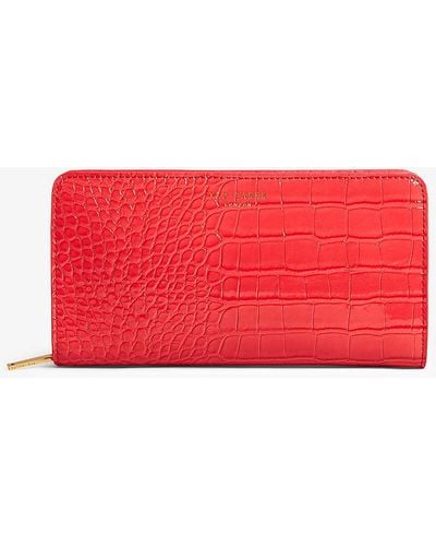Ted Baker Valenne Logo-embossed Large Faux-leather Purse - Red