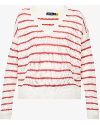 Polo Ralph Lauren Striped Linen Knitted Top - Multicolor