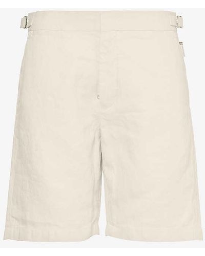 Orlebar Brown Norwich Side-adjuster Linen Shorts - Natural