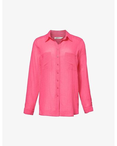 Seafolly Breeze Semi-sheer Cotton Shirt - Pink