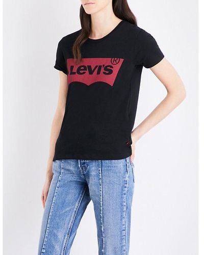 Levi's The Perfect Cotton-jersey T-shirt - Blue