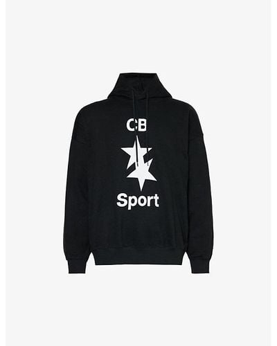 Cole Buxton Cb Sport Logo-print Cotton-jersey Hoody X - Black