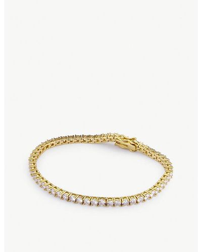 OMA THE LABEL 18ct -plated Brass And Crystal Bracelet - Metallic