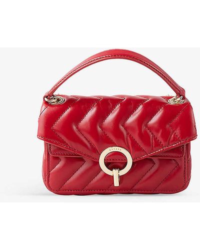 Sandro Yza Nano Quilted-leather Shoulder Bag - Red