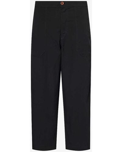 Marané El Pepe Brand-patch Organic-cotton Trousers X - Black