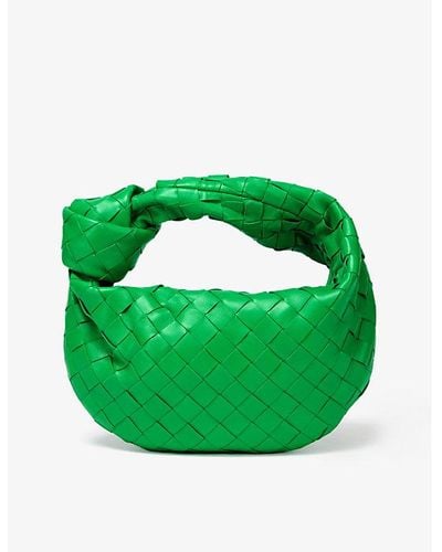Bottega Veneta Mini Jodie Intrecciato Leather Top-handle Bag - Green
