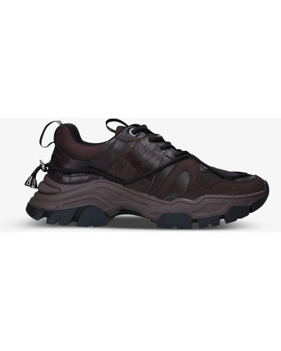 KG by Kurt Geiger Limitless Chunky-soled Vegan Leather And Mesh Trainers - Brown