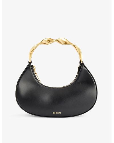 Jonathan Simkhai Nixi Twist Leather Top-handle Bag - Black