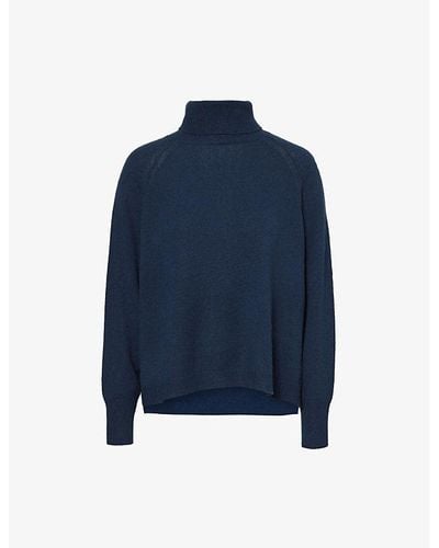 360cashmere Clemence Turtleneck Cashmere Knitted Sweater - Blue