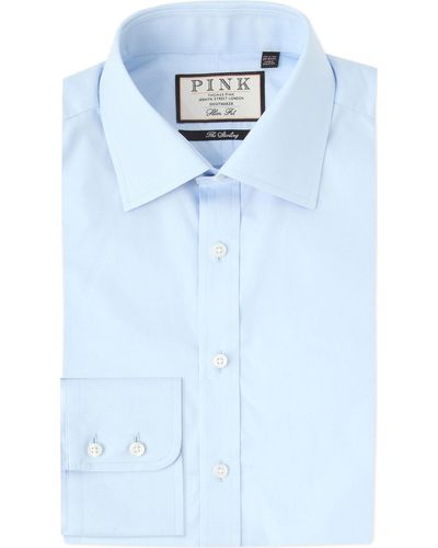 Thomas Pink Frederick Slim-fit Cotton Shirt - Blue