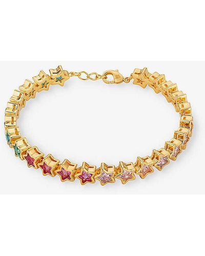 July Child Aura Rainbow 18ct -plated Brass Bracelet - Metallic