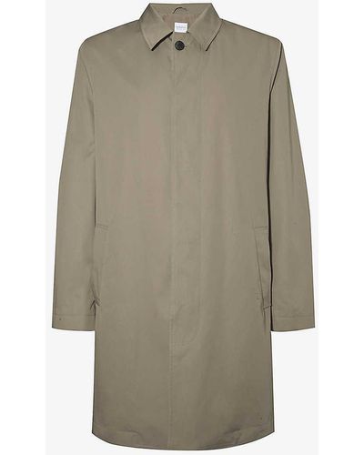 Sunspel Spread-collar Side-pocket Cotton Coat - Grey