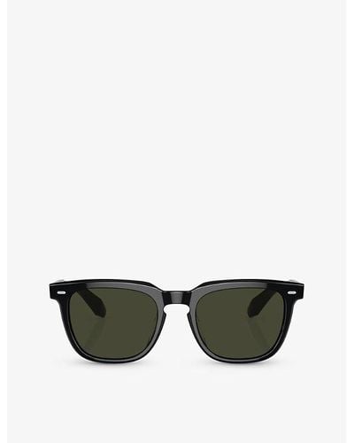 Oliver Peoples Ov5546su N. 06 Rectangle-frame Acetate Sunglasses - Green