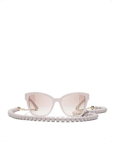 Chanel Square Sunglasses - Pink