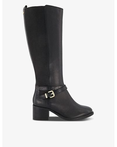 Dune Tildy Wide-fit Leather Knee-high Boots - Black
