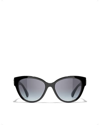 CHANEL Polarized Oval Sunglasses for Women