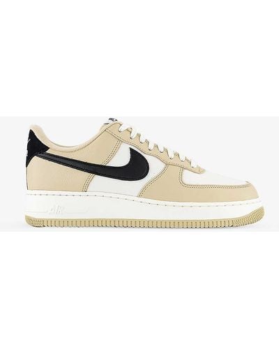 Nike Air Force 1 '07 Low-top Leather Trainers in Natural for Men | Lyst UK