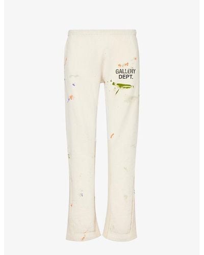 GALLERY DEPT. Hand-painted Brand-print Cotton-jersey jogging Bottoms X - Natural