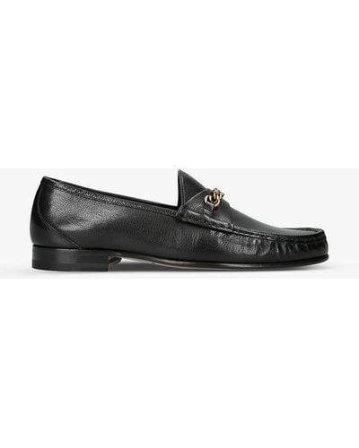 Tom Ford York Chain-embellished Leather Loafers - Black