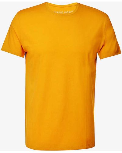 Derek Rose Basel Relaxed-fit Stretch-modal T-shirt Xx - Yellow