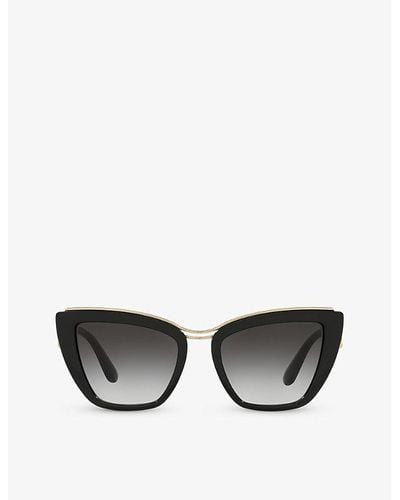 Dolce & Gabbana Dg6144 Cat Eye-frame Nylon Sunglasses - Black