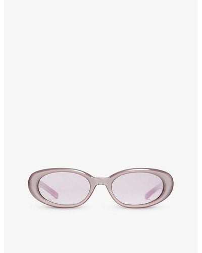 Gentle Monster Bandoneon S Pc5 Oval-frame Acetate Sunglasses - Multicolour
