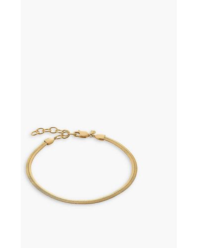 Monica Vinader 18ct Yellow -plated Sterling-silver Snake Chain Bracelet - Metallic