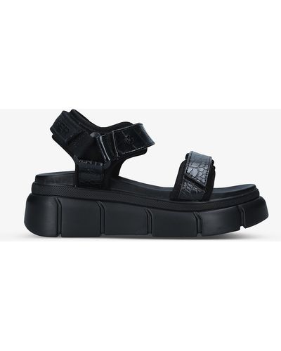 KG by Kurt Geiger Rigged Chunky Strap Sandals - Black