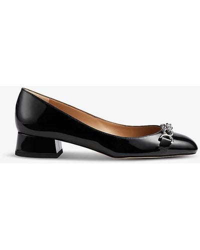 LK Bennett Blakely Patent-leather Court Shoes - Black