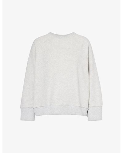 4th & Reckless Catherine Dropped-shoulder Cotton-jersey Sweatshirt X - White