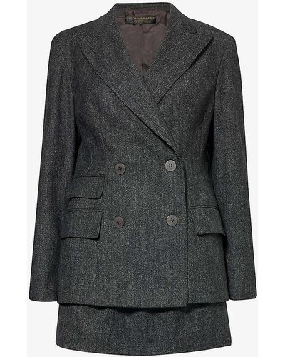 Reformation Vintage Donna Karan Wool-blend Set - Grey
