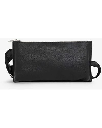 Whistles Kai Double-pouch Leather Crossbody Bag - Black