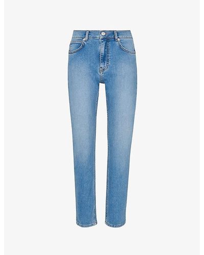 Whistles Faded Skinny High-rise Slim Jeans - Blue