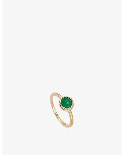 Astley Clarke Luna 18ct Yellow Gold-plated Vermeil Sterling-silver And Chalcedony Ring - White