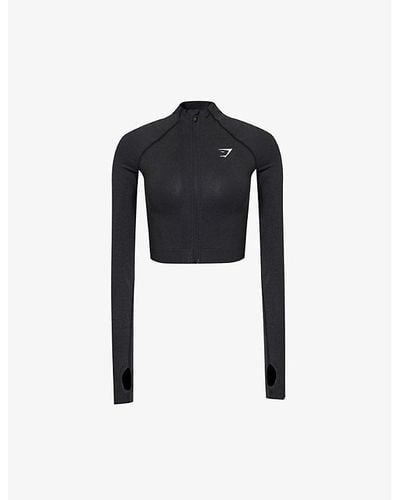 GYMSHARK Vital Seamless 2.0 Stretch-jersey Jacket X - Black