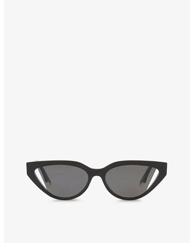 Fendi Fe40009i Way Cat-eye Acetate Sunglasses - Black
