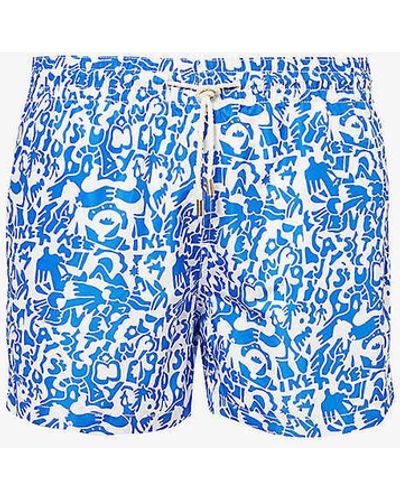ARRELS Barcelona Marie Lavis Printed Swim Shorts X - Blue