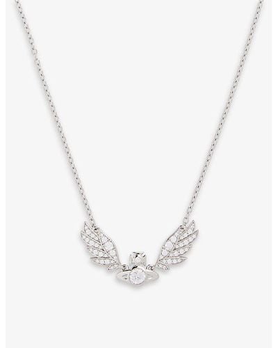 Vivienne Westwood Dawna Orb-embellished Recycled-silver Necklace - Metallic