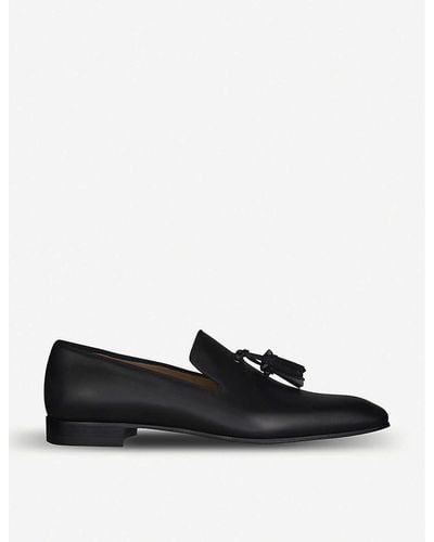 Christian Louboutin Dandelion Tassel Leather Loafers - Black