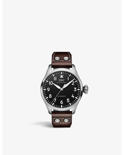IWC Schaffhausen Iw329301 Big Pilot's Stainless-steel And Leather Automatic Watch - Brown