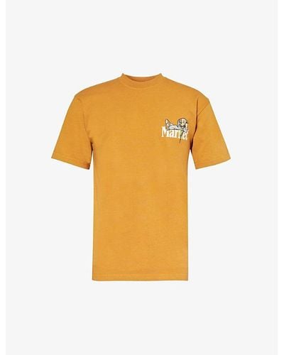 Market Better Call Bear Graphic-print Cotton-jersey T-shirt - Yellow
