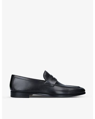 Magnanni Diezma Leather Penny Loafers 10. - Black