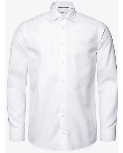 Eton Business Slim-fit Cotton-blend Shirt - White