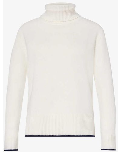 Aspiga Lyla Roll-neck Relaxed-fit Wool Jumper - White