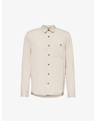 PAIGE Wardin Chest-pocket Woven Shirt - Natural