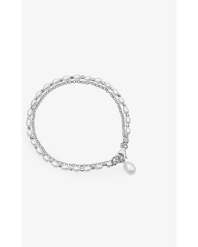 Astley Clarke Biography Sterling Silver And Pearl Bracelet - Multicolour