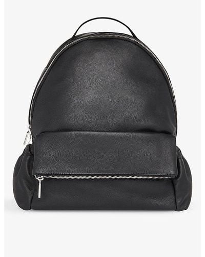Whistles Reya Top-handle Leather Backpack - Black